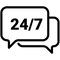 <p>24/7 customer</p><p>service</p>