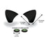 Cat Ears Black - Magnetic Helmet Accessory