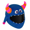 Motorcycle Helmet Cover - Horned Monster