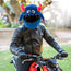 Motorcycle Helmet Cover - Horned Monster