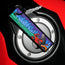 Fiery Night Rider - Motorcycle Keychain