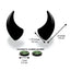 Large Horns Black - Motorcycle Helmet Accessory