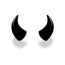 Large Horns Black - Motorcycle Helmet Accessory