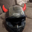 Large Horns Red - Motorcycle Helmet Accessory