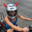 Large Horns Red - Motorcycle Helmet Accessory