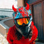 Large Horns Red - Motorcycle Helmet Accessory