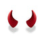 Large Horns Red - Motorcycle Helmet Accessory