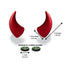 Large Horns Red - Motorcycle Helmet Accessory