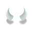 Large Horns White - Motorcycle Helmet Accessory