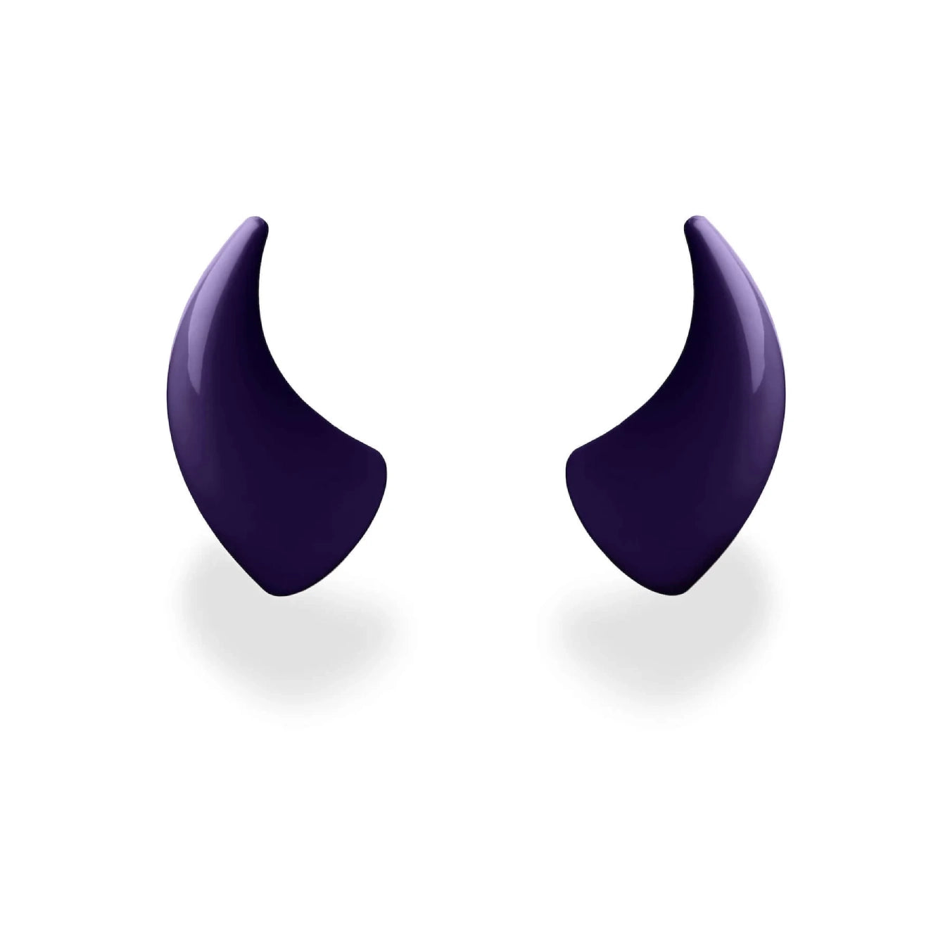 Large Horns Purple - Motorcycle Helmet Accessory