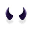 Large Horns Purple - Motorcycle Helmet Accessory