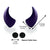 Large Horns Purple - Motorcycle Helmet Accessory
