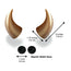 Large Horns Gold - Motorcycle Helmet Accessory