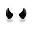 Small Horns Black - Motorcycle Helmet Accessory Rich text editor
