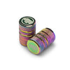 Round Oil Slick - Motorcycle Valve Caps