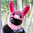 Motorcycle Helmet Cover - Pink Bunny
