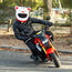 Motorcycle Helmet Cover - Red & White Japanese Lucky Cat
