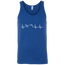 Motorcycle Heartbeat Tank Top Blue X-Small S M L XL 2XL