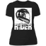 RIDER LADIES T-SHIRT Black X-Small S M L XL 2XL 3XL