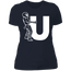 F-U MOTORCYCLIST LADIES T-SHIRT Midnight Navy X-Small S M L XL 2XL 3XL