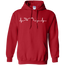 Motorcycle Heartbeat Hoodie Red Small Medium Large X-Large XX-Large XXX-Large 4XL 5XL 6XL