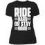 RIDE HARD LADIES T-SHIRT Black X-Small S M L XL 2XL 3XL