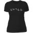 MOTORCYCLE HEARTBEAT LADIES T-SHIRT Black X-Small S M L XL 2XL 3XL