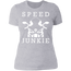 SPEED JUNKIE LADIES T-SHIRT Heather Grey X-Small S M L XL 2XL 3XL