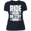 RIDE HARD LADIES T-SHIRT Midnight Navy X-Small S M L XL 2XL 3XL