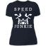 SPEED JUNKIE LADIES T-SHIRT Midnight Navy X-Small S M L XL 2XL 3XL