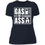 GAS OR ASS LADIES T-SHIRT Midnight Navy X-Small S M L XL 2XL 3XL