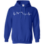 Motorcycle Heartbeat Hoodie Blue Small Medium Large X-Large XX-Large XXX-Large 4XL 5XL 6XL