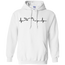 Motorcycle Heartbeat Hoodie White Small Medium Large X-Large XX-Large XXX-Large 4XL 5XL 6XL