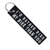 I'd Rather Ride My Bike Than You - Black Motorcycle Keychain