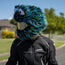 Motorcycle Helmet Cover - Black, Blue and Green