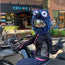 Motorcycle Helmet Cover - Blue, Purple and Black