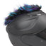 Motorcycle Helmet Mohawk - Blue, Black and Purple