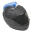 Motorcycle Helmet Mohawk - Blue and White