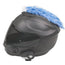 Motorcycle Helmet Mohawk - Blue and White