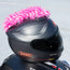 Motorcycle Helmet Mohawk - Pink and White