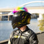 Motorcycle Helmet Mohawk - Rainbow