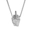 Motorcycle Necklace - Rider Middle Finger