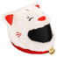 Motorcycle Helmet Cover - Red & White Japanese Lucky Cat