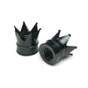 Crown Black - Motorcycle Valve Caps