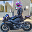 Motorcycle Helmet Cover - Rainbow Long Fur
