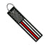 USA Flag Thin Red Line - Motorcycle Keychain