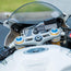 USA Flag Black and White - Motorcycle Keychain