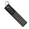 USA Flag Blackout - Motorcycle Keychain