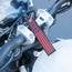 USA Flag Red and Black - Motorcycle Keychain