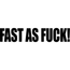 Motorcycle Decal - Fast As Fuck - Black